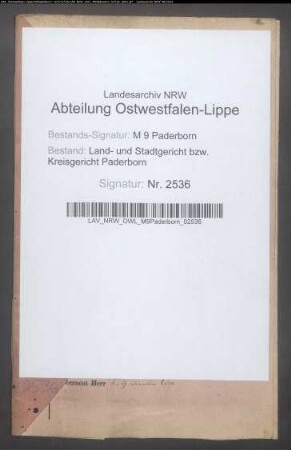 Erblasser: Nolte, Johann Wilhelm ; Erblasser: Nolte, Elisabeth, geb. Rump: