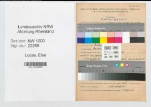 Entnazifizierung Else Lucas, geb. 23.10.1900 ()