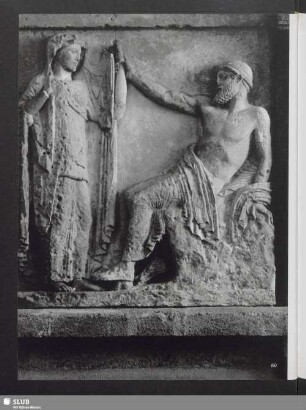 Hera entschleiert sich vor Zeus. Metope vom Heraion in Selinunt. Palermo, Museo, Nazionale