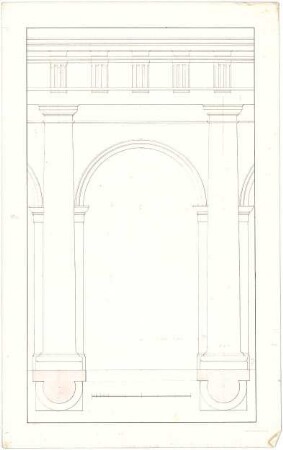 Röhrer, Karl; Unidentifizierte Gebäude - Arkade (Wandabwicklung)