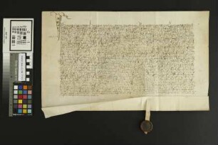 Gimbsheim: Kaufbrief über die von Junker Brechteln Barfuß zu Gimbsheim an das St. Paulsstift zu Worms verkauften Güter, Gülten und Zinsen zu Gimbsheim
