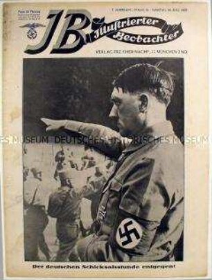 Wochenzeitschrift der NSDAP "Illustrierter Beobachter" u.a. zur Münchener Räterepublik mit Schuldzuweisung an die Juden