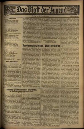 Zweite Ausgabe vom Mittwoch, den 28. September 1932.