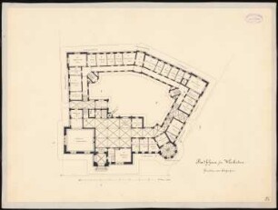Rathaus, Wiesbaden: Grundriss EG 1:200