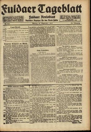 Ausgabe vom Montag, den 19. September 1921.