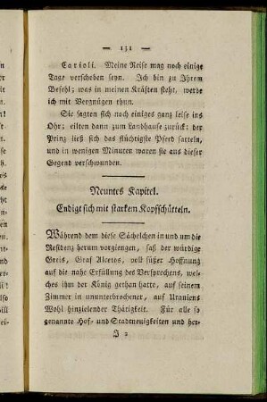 Neuntes Kapitel. - Zehntes Kapitel.