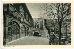 Rudelsburg. Burghof