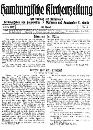 Dürfen wir das dulden?
