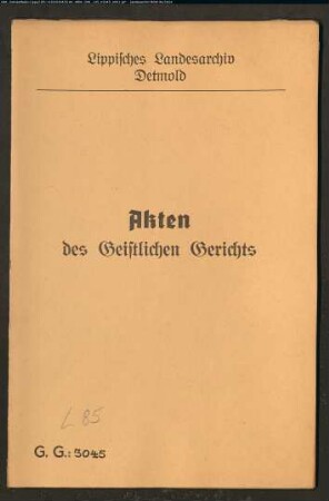 Papierfabrikant Ernst Hausmann in Pivitsheide gegen den Küster Voß in Schötmar, wegen einer Geldforderung