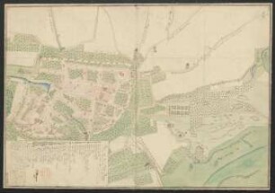 Plan von der Stadt Burg und der Gegend vor dem Schartauer Thor