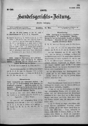 No. 20. 25. Mai 1872