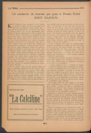 Un conductor de tranvías que gana el Premio Nobel - Knut Hamsun