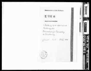 Weltkrieg 1914 - 1918 und erste Nachkriegsjahre: Maßnahmen zur Sicherstellung der Ernährung