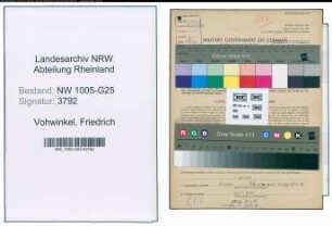 Entnazifizierung Friedrich Vohwinkel , geb. 20.11.1900 (Haendler)