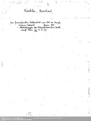 Koehler, Bernhard