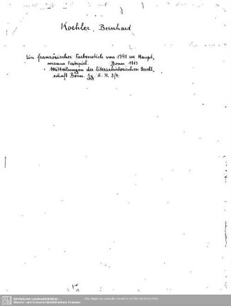 Koehler, Bernhard