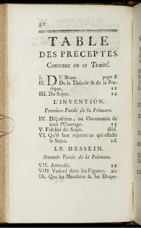 Table Des Preceptes Contenus en ce Traité.