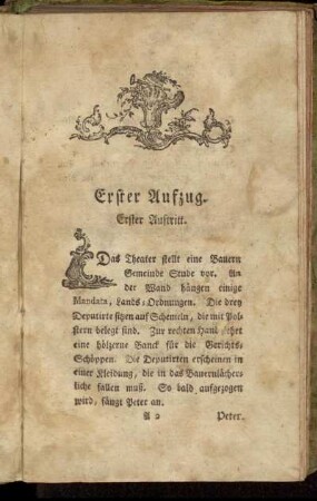 Erster Auftritt. - Sechster Auftritt.