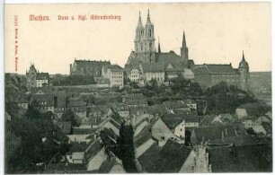 Meißen. Dom und Albrechtsburg v. d. Frauenkirche