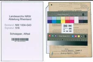 Entnazifizierung Alfred Schoepper , geb. 12.06.1902 (Ingenieur)