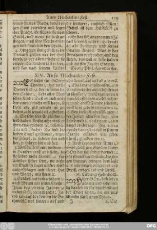 XIV. Aufs Michaelis-Fest.