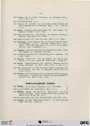 Außereuropäische Länder (Nr. 2449-2475)