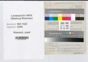 Entnazifizierung Josef Wienand , geb. 17.02.1908 (Angestellter)