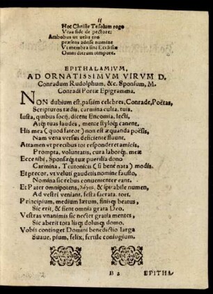 Epithalamium ...
