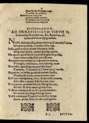 Epithalamium ...