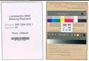 Entnazifizierung Valerian Thom , geb. 18.08.1882 (Chirurg)