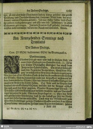 Am Neunzehenden Sonntage nach Trinitatis. Die Andere Predigt
