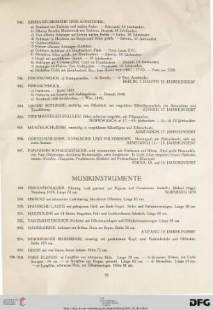 Musikinstrumente (Nr. 548-567)