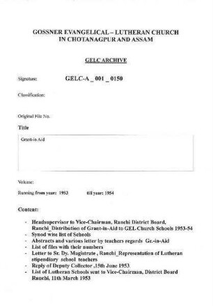 Grant- in-Aid