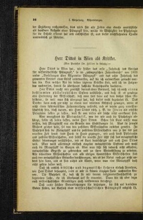 Herr Dittes in Wien als Kritiker