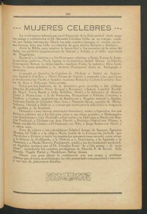 Mujeres célebres