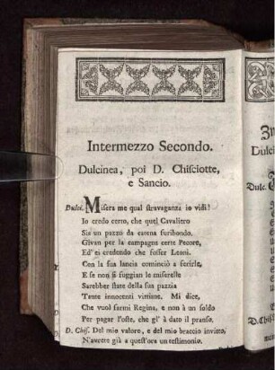 Intermezzo Secondo. = Zweytes Zwischen-Spiel.