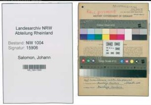 Entnazifizierung Johann Salomon , geb. 31.03.1903 ()