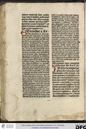 Ante initium illius evangelii scribit sanctus Lucas quod Multis turbis...