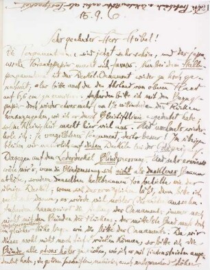 Brief an die Buchbinderei Hübel & Denck