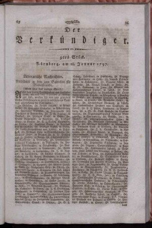 9tes Stück. Nürnberg, am 28. Januar 1797