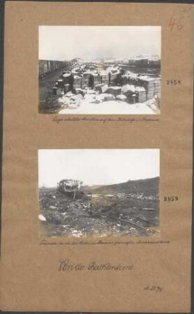 Trümmer des von den Serben in Krusevac gesprengten Munitionsmaterials