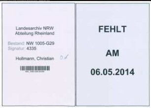 Entnazifizierung Christian Hollmann , geb. 01.06.1893 (Bahnamtmann)