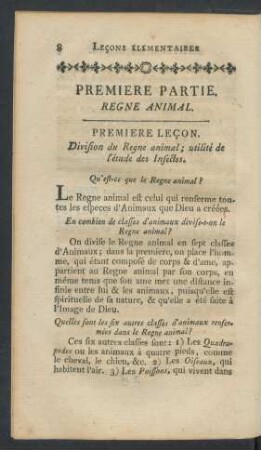 Première partie. Régne animal.