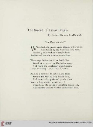 The sword of Caesar Borgia