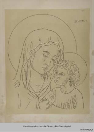 Madonna mit Kind und dem Heiligen Franziskus (nach Gozzoli in San Fortunato in Montefalco)