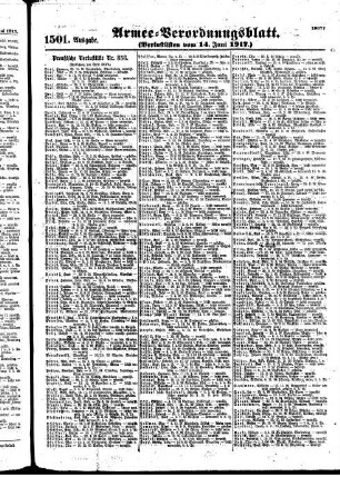 1501.Ausgabe. Donnerstag, 14. Juni 1917