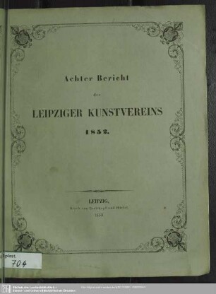 8.1852: Bericht des Leipziger Kunstvereins