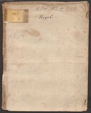 Regula Sancti Salvatoris - Dombibliothek Freising Alto MS Z 00200