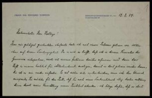 Brief von Eduard Norden an Edward Schröder, Berlin, 12.2.1934