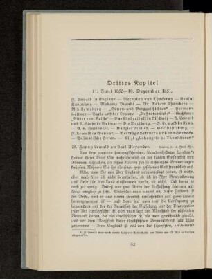 Drittes Kapitel 11. Juni 1850-19. Dezember 1851.